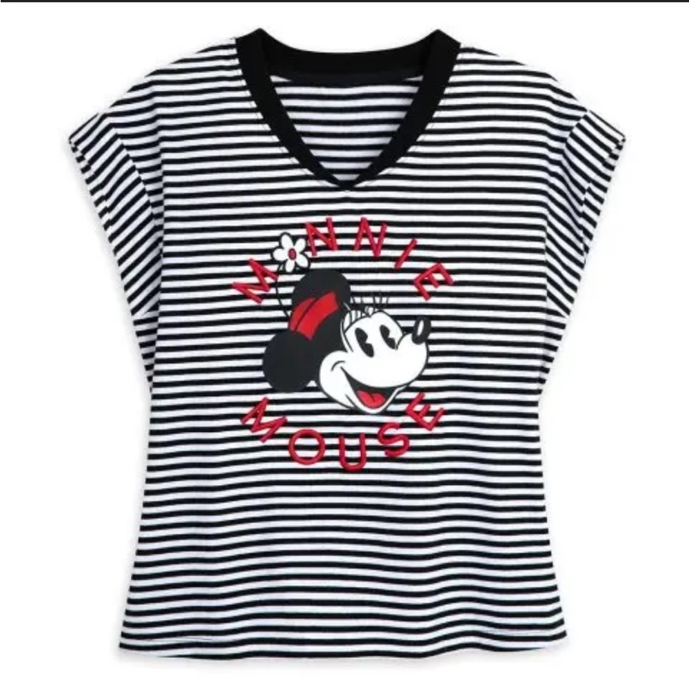 Disney Minnie Mouse Short Sleeve Striped Tee